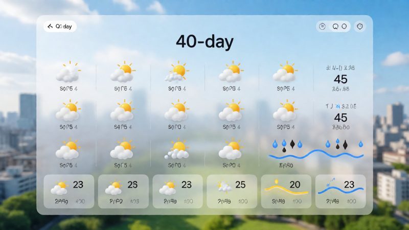 天气预报40天查询SPECIALS最近在做的几个